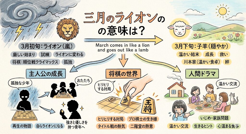 三月のライオンの意味はイギリスのことわざ？タイトルの意味を徹底考察！