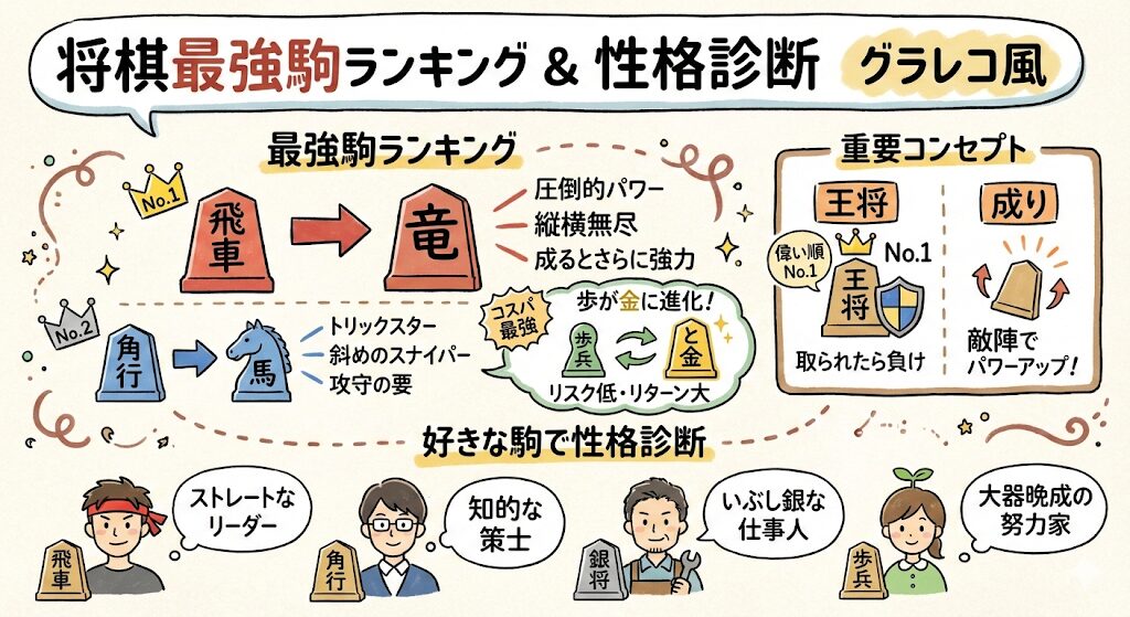 将棋で一番強い駒は？強い駒ランキング＆推し駒性格診断