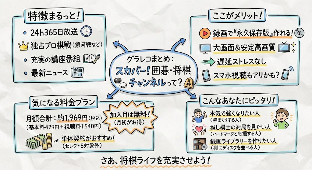 スカパー！の囲碁・将棋チャンネルとは？特徴まるっと解説！