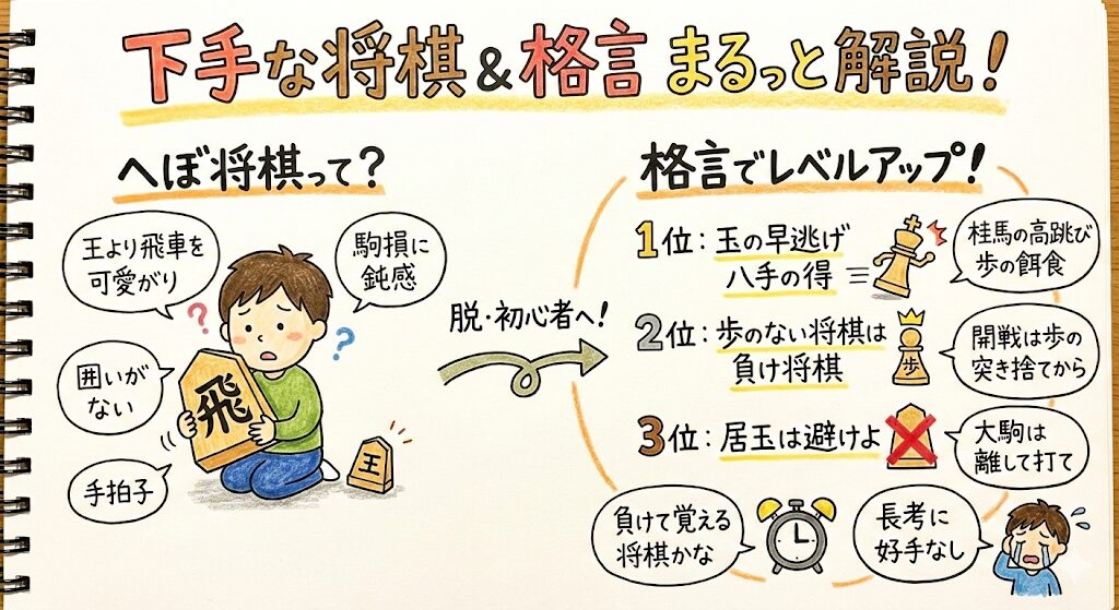 下手な将棋のことを何という?将棋の格言まるっと解説!