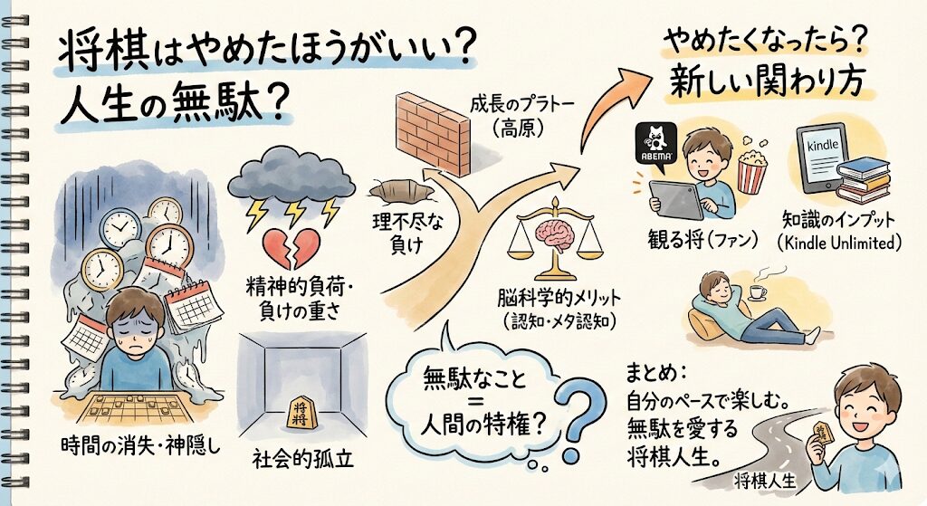 将棋はやめたほうがいい?人生の無駄?やめたくなる理由