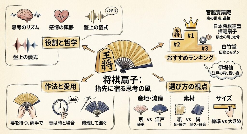 将棋向け扇子おすすめランキング:指先に宿る風、盤上の静寂を彩る音