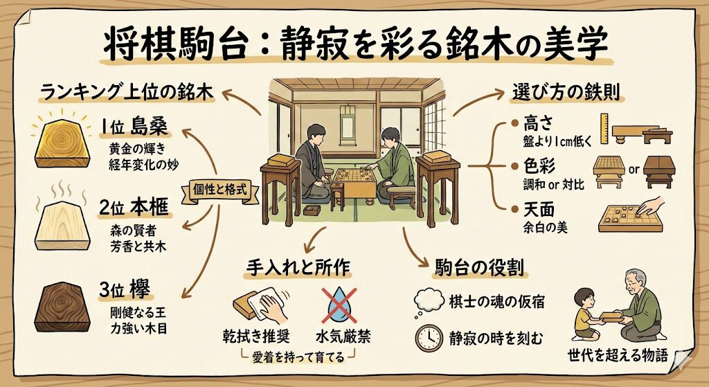 駒台おすすめランキング|静寂を彩る銘木の香り。指先が恋する逸品へ
