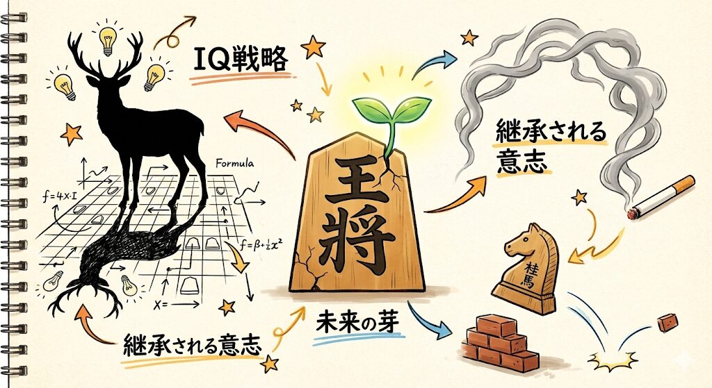 シカマルと将棋、盤上の紫煙。アスマの背中と「玉」に捧ぐ涙雨