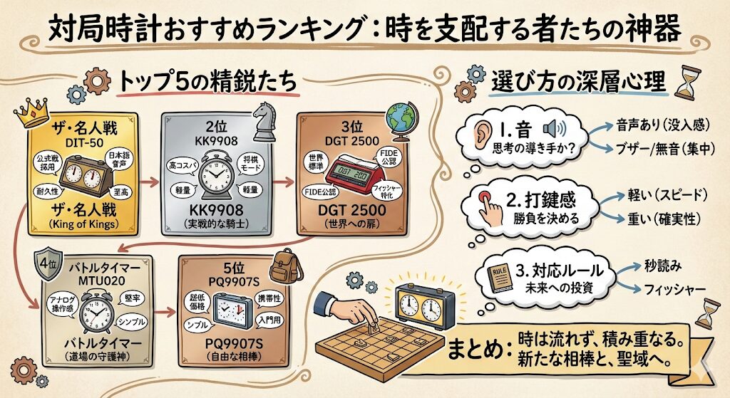 対局時計おすすめランキング｜刹那を刻み、魂を震わす時の神器