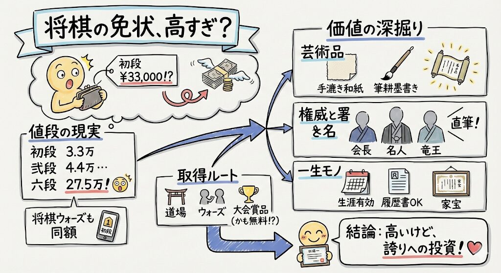 将棋の免状は高すぎ？墨の香りに酔い、和紙の重みに魂が震える