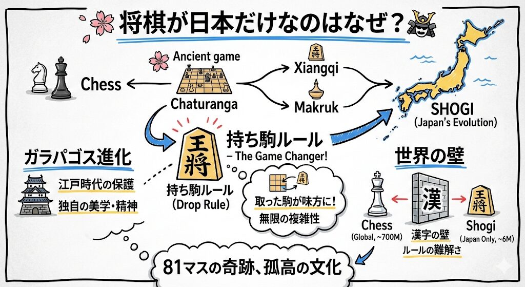 将棋が日本だけなのはなぜ？81マスの宇宙に咲いた孤高の奇跡