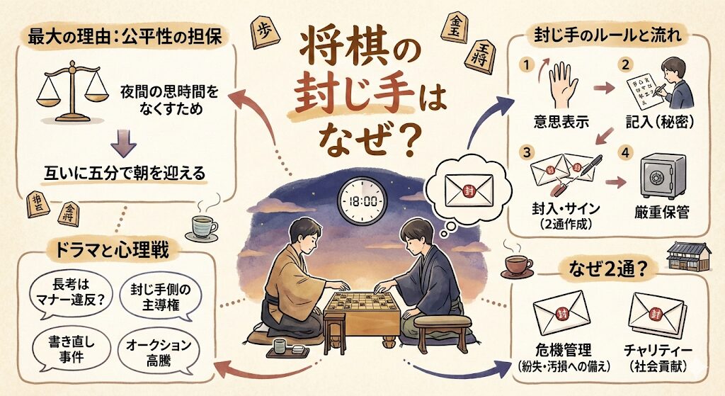 将棋の封じ手はなぜ?夕闇に溶ける思考と、明日へ架ける静寂の橋