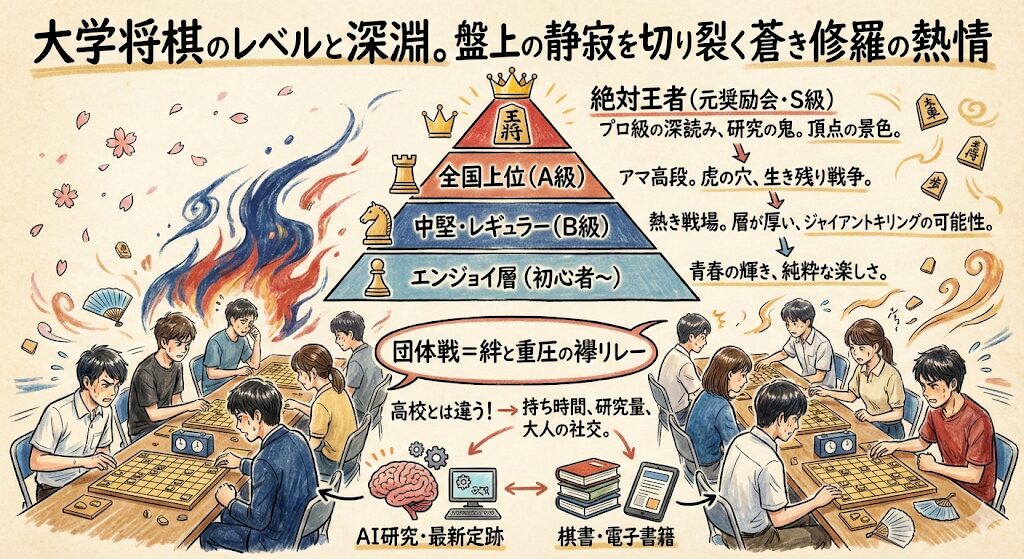 大学将棋のレベルと深淵。盤上の静寂を切り裂く蒼き修羅の熱情