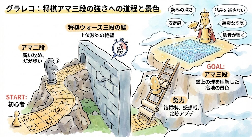 将棋アマ三段の強さ。指先に熱を帯び、盤上の景色が一変する瞬間