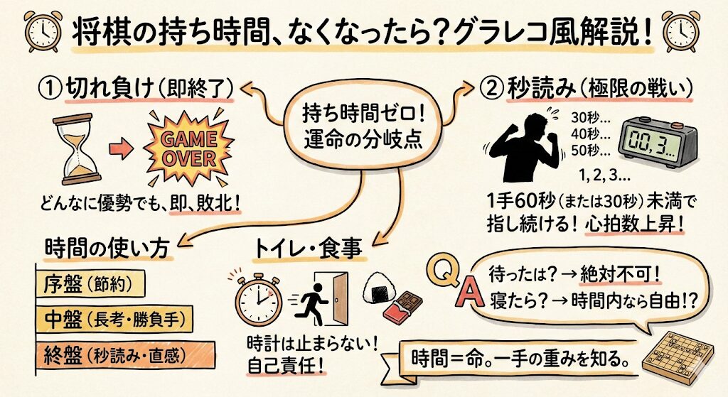 将棋で持ち時間がなくなったら？極限の心理戦とルールの全貌