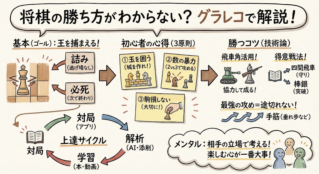 将棋の勝ち方がわからない?初心者が勝率を劇的に上げる3つの秘策