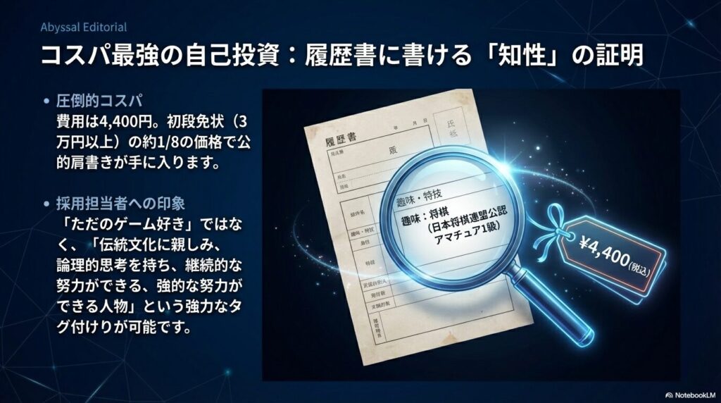 履歴書にも書ける将棋の実力証明
