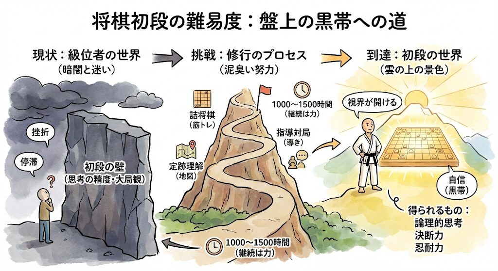将棋初段の難易度は?偏差値70の壁を超える最短ルートと真実