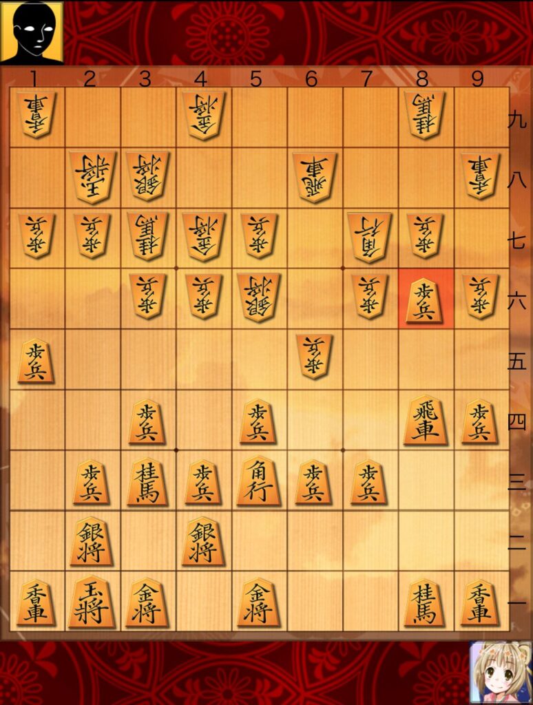 私の将棋ウォーズのエルモ囲いの実践図