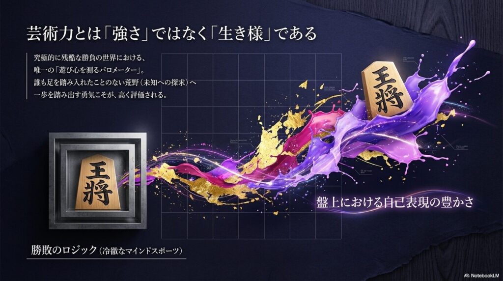 将棋ウォーズにおける芸術力が示す強さではなく生き様と遊び心を表現した盤上の王将