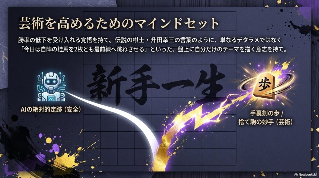 新手一生を掲げ将棋ウォーズの芸術力を高めるためのマインドセットと桂馬の画像