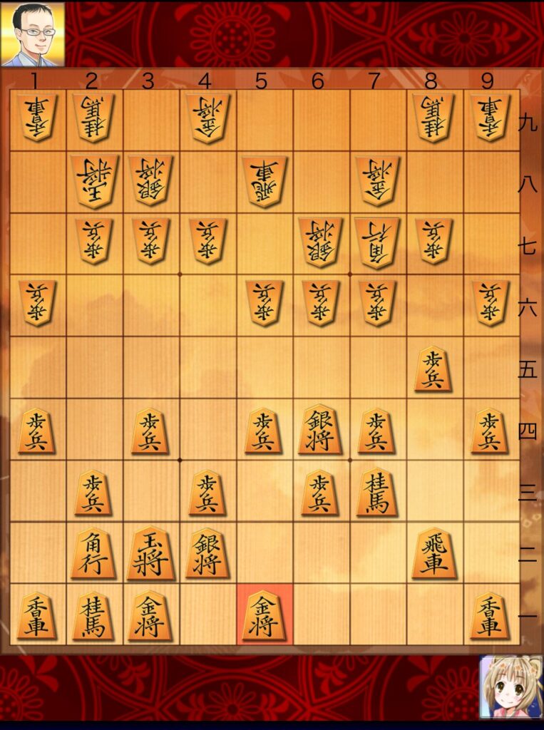 私の将棋ウォーズのエルモ囲いの実践図