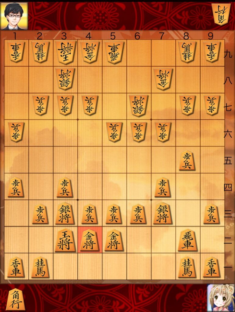 私の将棋ウォーズのボナンザ囲いの実践図