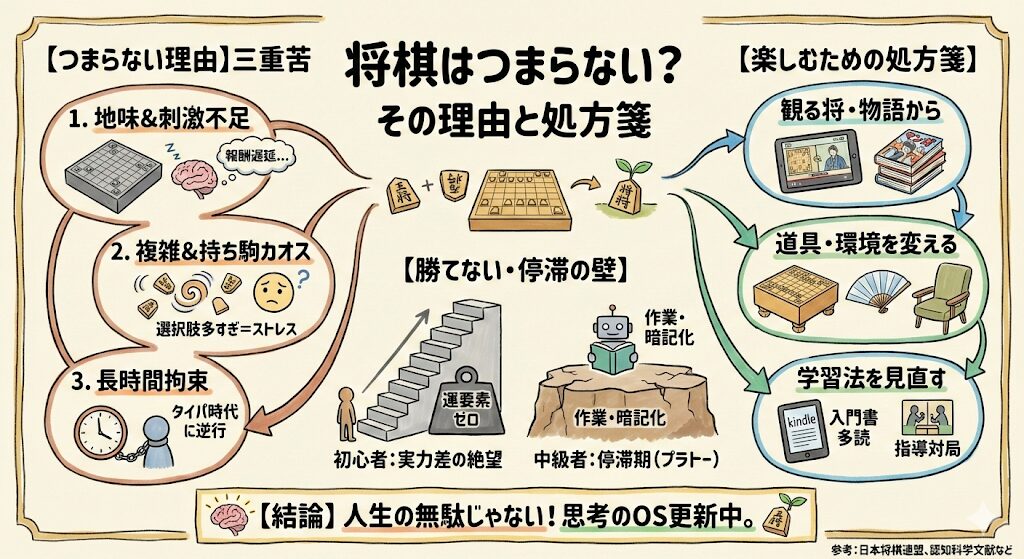 将棋はつまらない？勝てないイライラと「人生の無駄」への処方箋