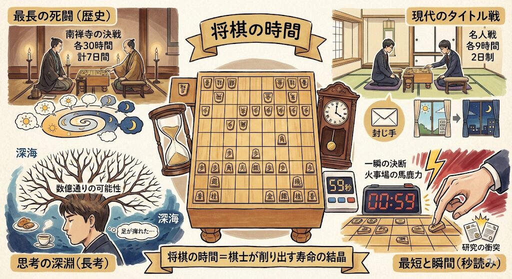 将棋の最長時間は?7日間の死闘と一瞬の美学、時の迷宮へ