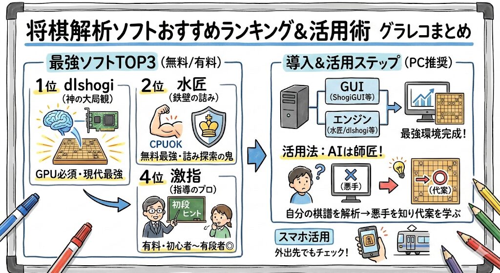将棋解析ソフトおすすめ決定版！無料でプロ超え神AIランキング