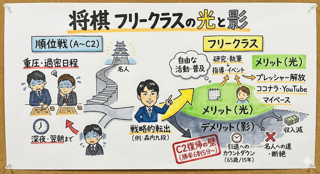 将棋フリークラスのメリットと絶望|森内九段が選んだ衝撃の道