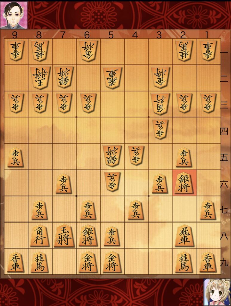 私の棒銀を採用した将棋ウォーズの実践図