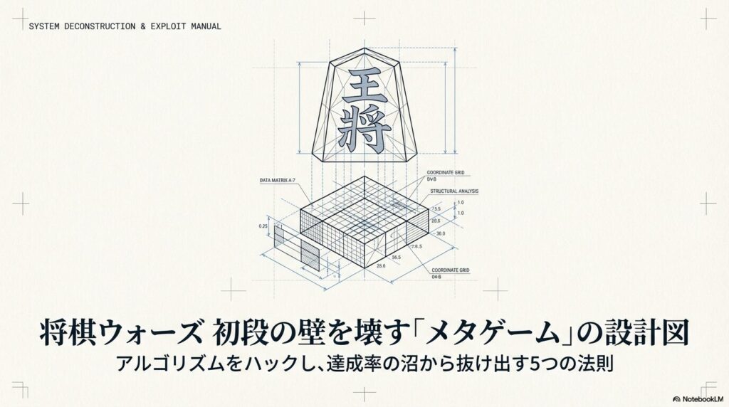 将棋ウォーズの達成率を上げ、初段の壁を突破するためのメタゲーム設計図と5つの法則
