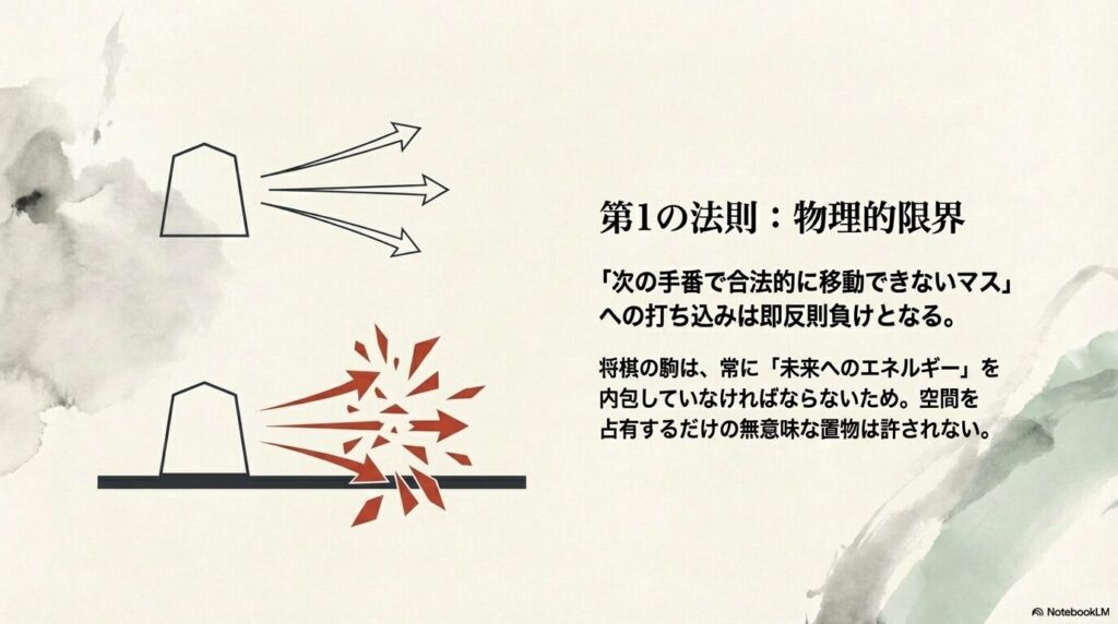 次の手番で合法的に移動できないマスに持ち駒を打つ行き所のない駒の反則